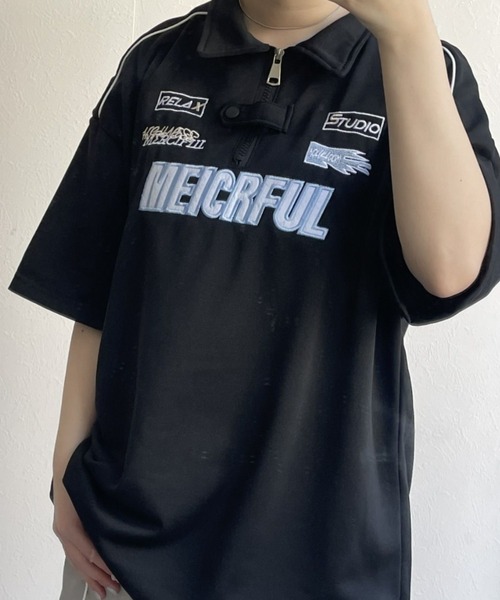 B.R.U(ブル)の「ユニフォーム/ゲームシャツ半袖ポロ(Tシャツ/カットソー・メンズ・ホワイト/ブラック・FREE)」の16枚目の写真