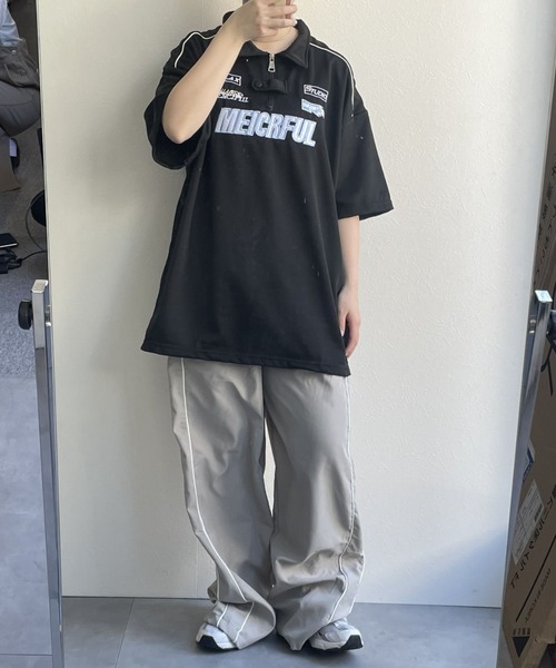 B.R.U(ブル)の「ユニフォーム/ゲームシャツ半袖ポロ(Tシャツ/カットソー・メンズ・ホワイト/ブラック・FREE)」の12枚目の写真