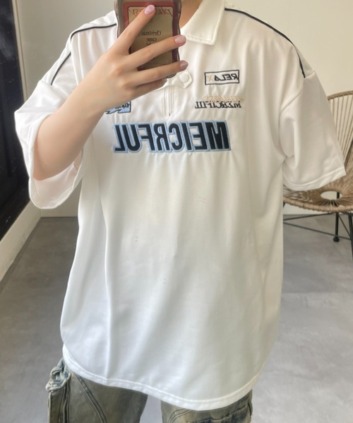 B.R.U(ブル)の「ユニフォーム/ゲームシャツ半袖ポロ(Tシャツ/カットソー・メンズ・ホワイト/ブラック・FREE)」の20枚目の写真