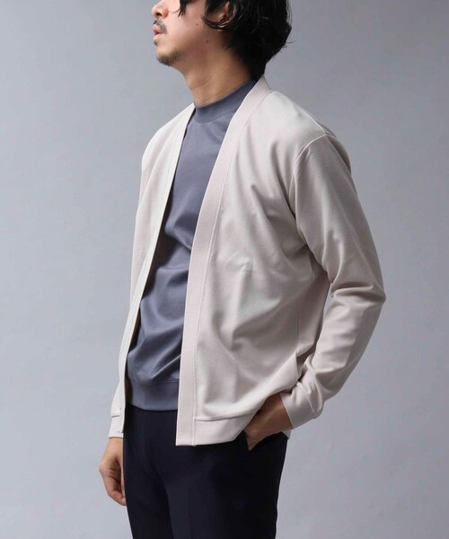 NOLLEY’S（ノーリーズ）の「【ACTIVE SECT】ドライタッチ ボタンレスカーディガン（カーディガン/ボレロ・メンズ・ベージュ/ブラック/ブルー系その他/ダークネイビー/イエロー・M/L）」の3枚目の写真