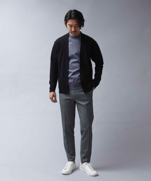 NOLLEY’S（ノーリーズ）の「【ACTIVE SECT】ドライタッチ ボタンレスカーディガン（カーディガン/ボレロ・メンズ・ベージュ/ブラック/ブルー系その他/ダークネイビー/イエロー・M/L）」の12枚目の写真