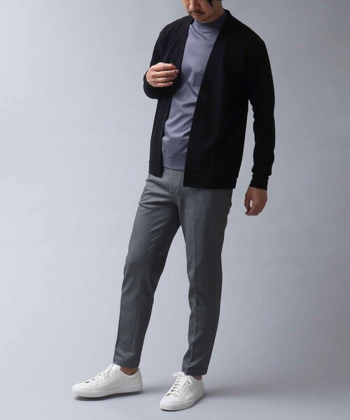 NOLLEY’S（ノーリーズ）の「【ACTIVE SECT】ドライタッチ ボタンレスカーディガン（カーディガン/ボレロ・メンズ・ベージュ/ブラック/ブルー系その他/ダークネイビー/イエロー・M/L）」の14枚目の写真