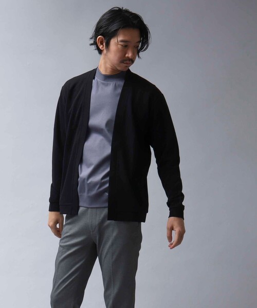 NOLLEY’S（ノーリーズ）の「【ACTIVE SECT】ドライタッチ ボタンレスカーディガン（カーディガン/ボレロ・メンズ・ベージュ/ブラック/ブルー系その他/ダークネイビー/イエロー・M/L）」の18枚目の写真