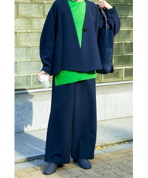 ENFOLD（エンフォルド）の「ダブルクロス ハイウエストワイドパンツ