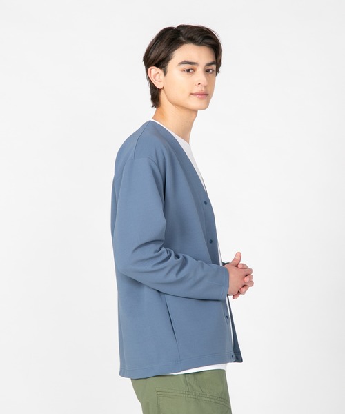 JEANS MATE(ジーンズメイト)の「【KAITEKI+/カイテキ】快適 吸水速乾 ドライタッチ イージーケア ストレッチ ドライリップルボタンカーディガン(カーディガン/ボレロ・メンズ・ブラック/ライトグレー/ダークブルー・X-LARGE/LARGE/MEDIUM)」の8枚目の写真