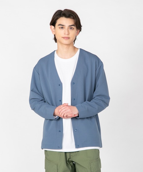 JEANS MATE(ジーンズメイト)の「【KAITEKI+/カイテキ】快適 吸水速乾 ドライタッチ イージーケア ストレッチ ドライリップルボタンカーディガン(カーディガン/ボレロ・メンズ・ブラック/ライトグレー/ダークブルー・X-LARGE/LARGE/MEDIUM)」の4枚目の写真