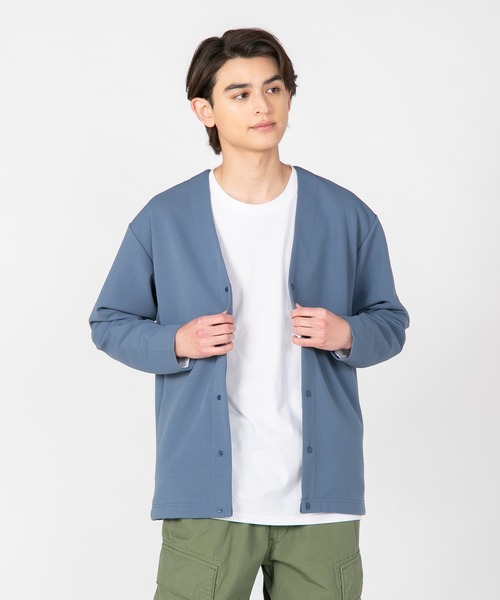 JEANS MATE(ジーンズメイト)の「【KAITEKI+/カイテキ】快適 吸水速乾 ドライタッチ イージーケア ストレッチ ドライリップルボタンカーディガン(カーディガン/ボレロ・メンズ・ブラック/ライトグレー/ダークブルー・X-LARGE/LARGE/MEDIUM)」の5枚目の写真