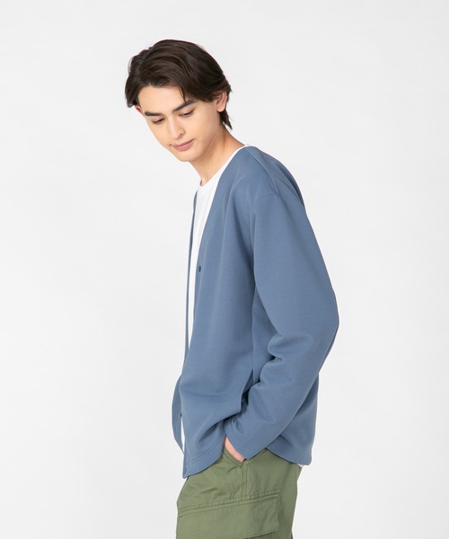 JEANS MATE(ジーンズメイト)の「【KAITEKI+/カイテキ】快適 吸水速乾 ドライタッチ イージーケア ストレッチ ドライリップルボタンカーディガン(カーディガン/ボレロ・メンズ・ブラック/ライトグレー/ダークブルー・X-LARGE/LARGE/MEDIUM)」の6枚目の写真