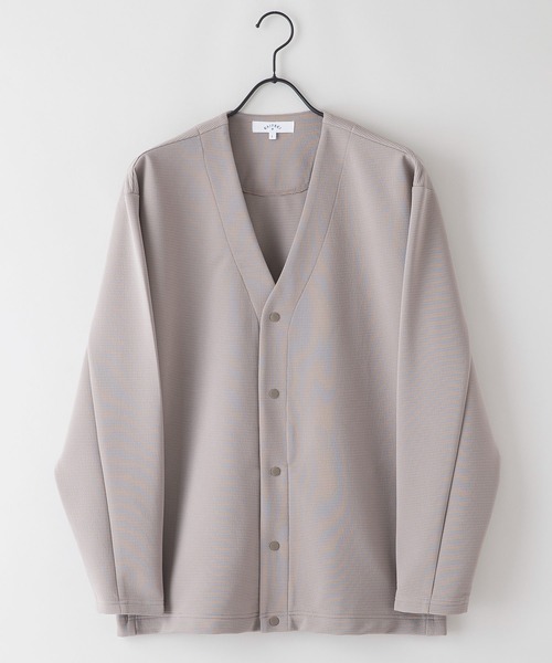 JEANS MATE(ジーンズメイト)の「【KAITEKI+/カイテキ】快適 吸水速乾 ドライタッチ イージーケア ストレッチ ドライリップルボタンカーディガン(カーディガン/ボレロ・メンズ・ブラック/ライトグレー/ダークブルー・X-LARGE/LARGE/MEDIUM)」の9枚目の写真