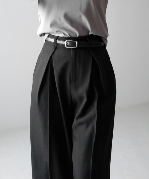 me+em select(ミームセレクト)の「【 メンズ・レディース兼用 】 マットスクエアバッグルフェイクレザーベルト /matte square buckle fake leather belt(ベルト・レディース・アイボリー/ブラック・FREE)」の13枚目の写真