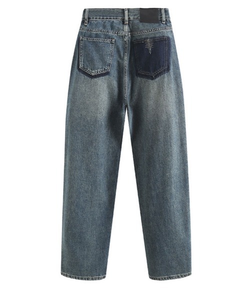 【セール】ヴィンテージ ポケット ストレート デニム（デニムパンツ）｜kirakiraShop（キラキラショップ）