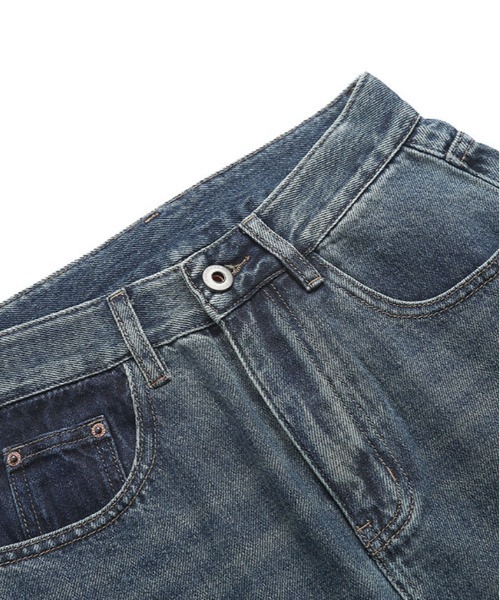 【セール】ヴィンテージ ポケット ストレート デニム（デニムパンツ）｜kirakiraShop（キラキラショップ）