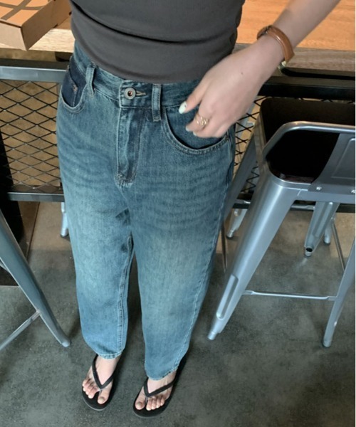 【セール】ヴィンテージ ポケット ストレート デニム（デニムパンツ）｜kirakiraShop（キラキラショップ）