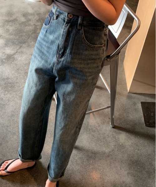 【セール】ヴィンテージ ポケット ストレート デニム（デニムパンツ）｜kirakiraShop（キラキラショップ）