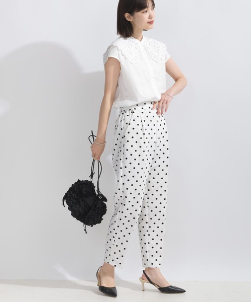 PICCIN(ピッチン)の「【WEB限定】襟レースフレンチスリーブブラウス(シャツ/ブラウス・レディース・オフホワイト/ブラック・L/M)」の11枚目の写真