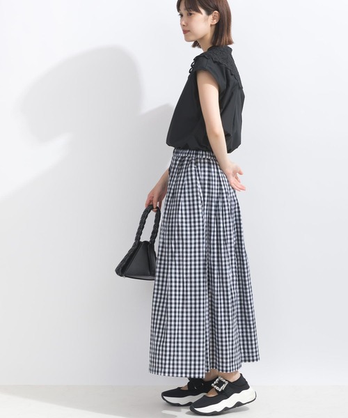 PICCIN(ピッチン)の「【WEB限定】襟レースフレンチスリーブブラウス(シャツ/ブラウス・レディース・オフホワイト/ブラック・L/M)」の17枚目の写真