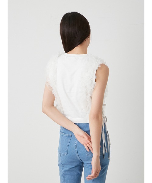 SNIDEL（スナイデル）の「ノースリチュールカットTOPS（Tシャツ/カットソー・レディース・チャコールグレー/アイボリー/ピンク・FREE）」の10枚目の写真