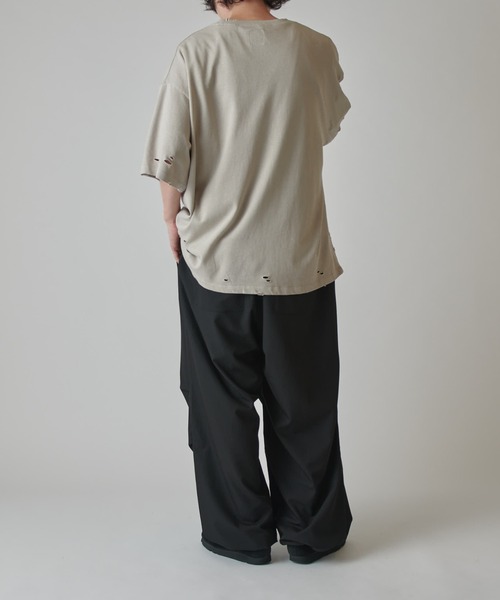 Lui's（ルイス）の「スノーウォッシュダメージ半袖カットソー（Tシャツ/カットソー・メンズ・グレー/ブラック/ライトグレー・S/M）」の15枚目の写真