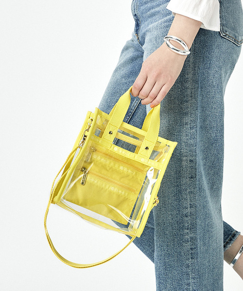 すぐ届く【LeSportsac】ショルダーバック CLEAR MEDIUM TH TOTE CLEAR MEDIUM TH TOTEクリアスカイブルー（ハンドバッグ