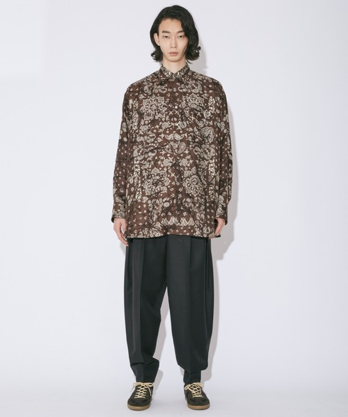 british surge three tuck peg top pants