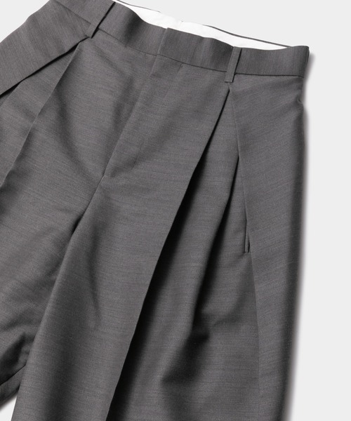 british surge three tuck peg top pants