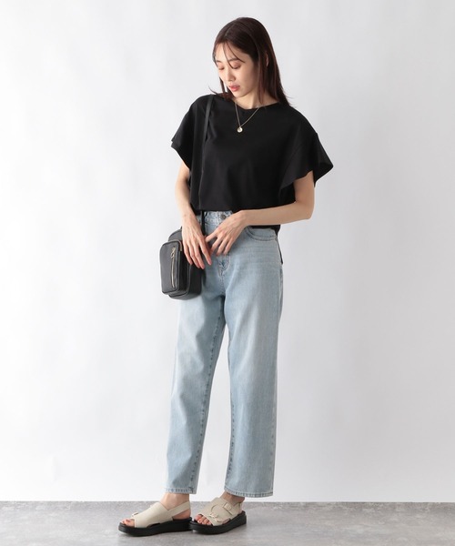 GLOBAL WORK(グローバルワーク)の「快適袖フリル2WAYプルオーバー/987171(Tシャツ/カットソー・レディース・ライトグレー/ブラック/ブラック×ホワイト/ホワイト×ブラック/グレイッシュブルー・LARGE/MEDIUM)」の22枚目の写真