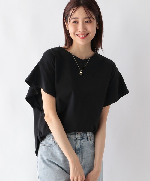 GLOBAL WORK(グローバルワーク)の「快適袖フリル2WAYプルオーバー/987171(Tシャツ/カットソー・レディース・ライトグレー/ブラック/ブラック×ホワイト/ホワイト×ブラック/グレイッシュブルー・LARGE/MEDIUM)」の21枚目の写真