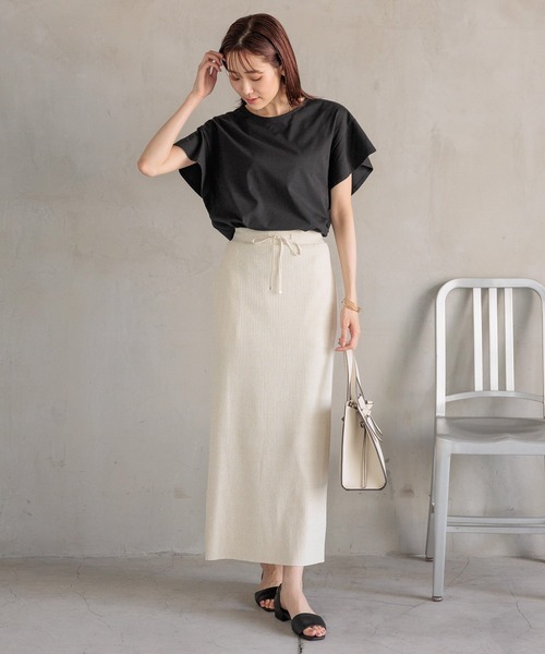 GLOBAL WORK(グローバルワーク)の「快適袖フリル2WAYプルオーバー/987171(Tシャツ/カットソー・レディース・ライトグレー/ブラック/ブラック×ホワイト/ホワイト×ブラック/グレイッシュブルー・LARGE/MEDIUM)」の17枚目の写真