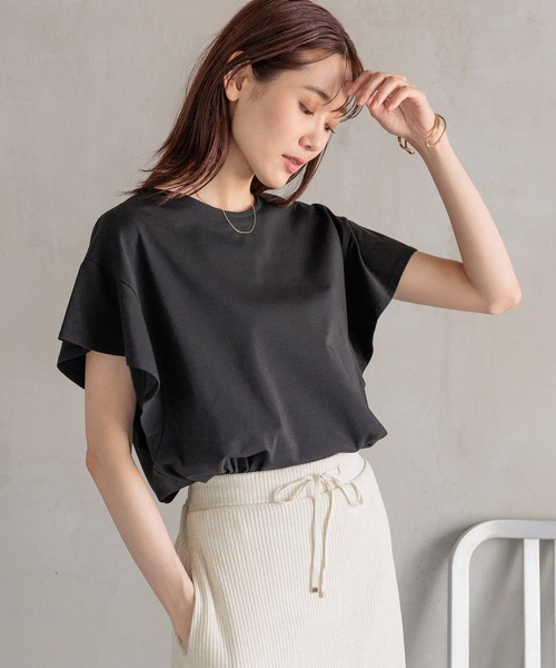 GLOBAL WORK(グローバルワーク)の「快適袖フリル2WAYプルオーバー/987171(Tシャツ/カットソー・レディース・ライトグレー/ブラック/ブラック×ホワイト/ホワイト×ブラック/グレイッシュブルー・LARGE/MEDIUM)」の18枚目の写真