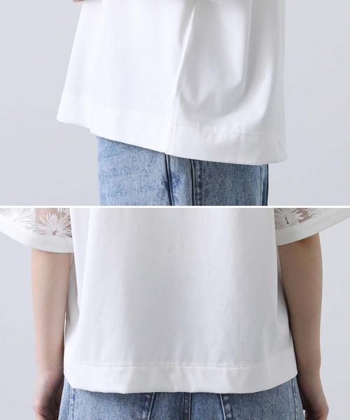 Gready Brilliant（グレディブリリアン）の「３Ｄフラワーベルスリーブカットソー（Tシャツ/カットソー・レディース・オフホワイト/ブラック・38）」の22枚目の写真