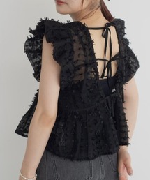 JUMELLE | ribbon fabric mini blouse(シャツ/ブラウス)