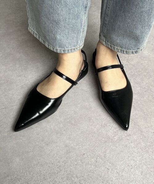 Thevon（ゼボン）の「ストラップミュール（パンプス・レディース・シルバー/ブラック・M/L）」の3枚目の写真