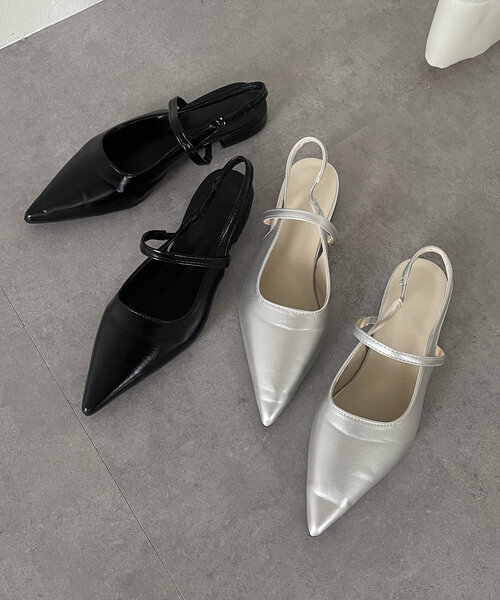 Thevon（ゼボン）の「ストラップミュール（パンプス・レディース・シルバー/ブラック・M/L）」の10枚目の写真