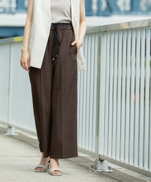 OPAQUE.CLIP | ウエストサテン使いイージーワイドパンツ【洗濯機洗い可】(その他パンツ)