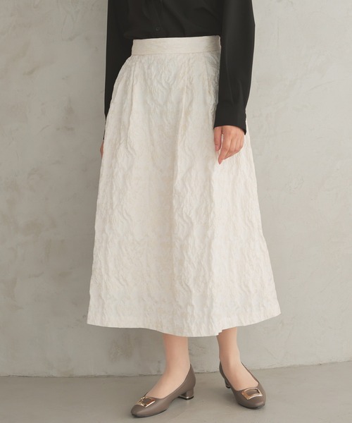 LUSSO VIAGGIOBLU エアリーシアースカート ニット フレアスカート エアリーナローフレアスカート | PROPORTION BODY DRESSING