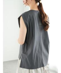 Te chichi | シルケットタックリラックスチュニック(Tシャツ/カットソー)