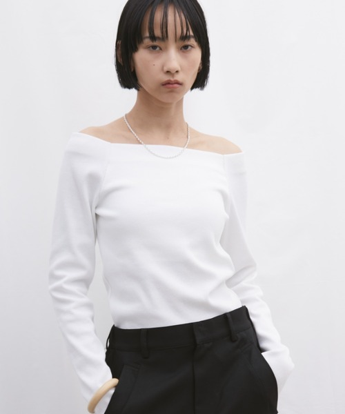 アンドマリー　トップスのみ セール】ハイネックシアーリブトップス（シャツ/ブラウス