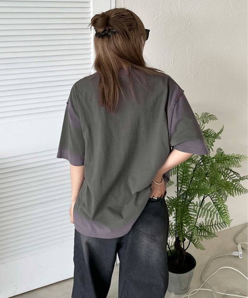 sedacle(セダクル)の「スプレー風プリントラインストーンTEE(Tシャツ/カットソー・メンズ・アイボリー/ブラウン/ブラック・SMALL/MEDIUM/LARGE)」の7枚目の写真