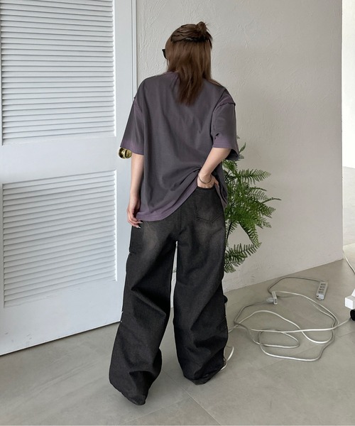 sedacle(セダクル)の「スプレー風プリントラインストーンTEE(Tシャツ/カットソー・メンズ・アイボリー/ブラウン/ブラック・SMALL/MEDIUM/LARGE)」の12枚目の写真