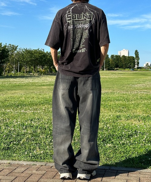 Perushu(ペルーシュ)の「ヴィンテージライクワイドテーパードデニム(デニムパンツ・メンズ・ブラック/インディゴブルー/ライトインディゴブルー・SMALL/MEDIUM/LARGE)」の16枚目の写真