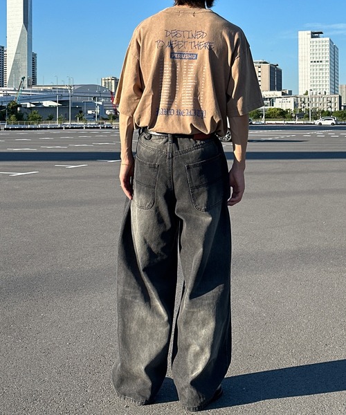 Perushu(ペルーシュ)の「ヴィンテージライクワイドテーパードデニム(デニムパンツ・メンズ・ブラック/インディゴブルー/ライトインディゴブルー・SMALL/MEDIUM/LARGE)」の9枚目の写真