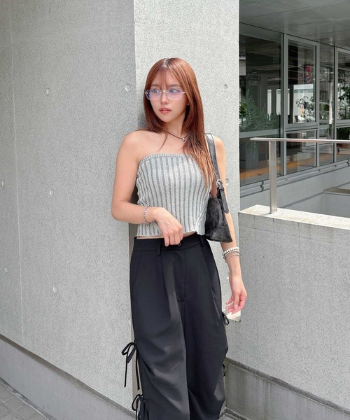 ENVYM（アンビー）の「コントラストカラーベアトップ（その他トップス・レディース・グレー/ブルー・FREE）」の15枚目の写真