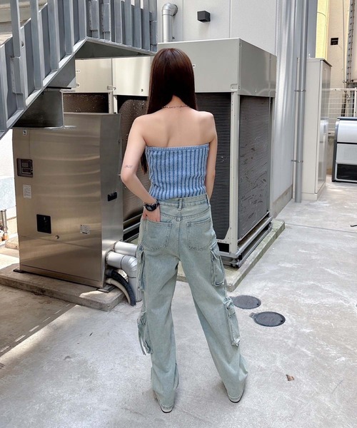 ENVYM（アンビー）の「コントラストカラーベアトップ（その他トップス・レディース・グレー/ブルー・FREE）」の21枚目の写真