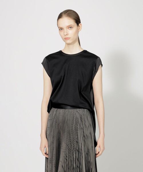 【セール】サテンコンビジャージー チュニックカットソー（Tシャツ/カットソー）｜EPOCA（エポカ）