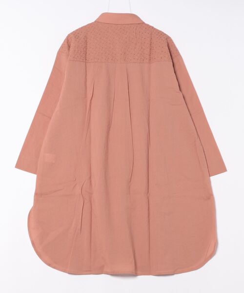 BELLUNA PLUS（ベルーナ）の「ヴィンテージレース切替シアーロングシャツ（シャツ/ブラウス・レディース・ライトブラウン/オフホワイト・MEDIUM/LARGE/X-LARGE）」の15枚目の写真