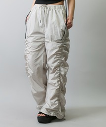 【5色展開】ナイロンギャザーパンツ