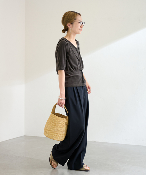 新品フレームワークoll×FRAMeWORK pile layered Tシャツ FRAMeWORK（フレームワーク）の「oll×FRAMeWORK pile layered T