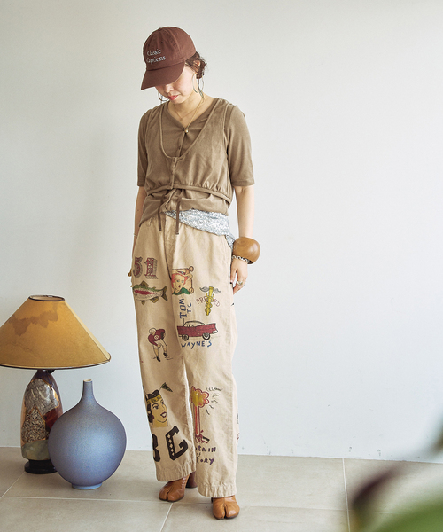 FRAMeWORK（フレームワーク）の「oll×FRAMeWORK pile layered Tシャツ（Tシャツ/カットソー・レディース・オレンジ/ブラック/ベージュ・FREE）」の18枚目の写真