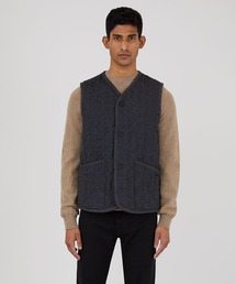 LAVENHAM(xn)Sunspel X Lavenham Collarless Gilet Mens / TXy X xn J[X W Y(xXg)
