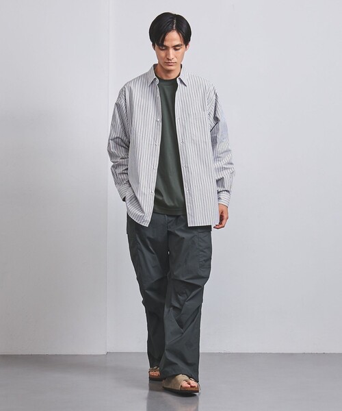 UNITED ARROWS(ユナイテッドアローズ)の「シルケットスムース モックネックTシャツ(Tシャツ/カットソー・メンズ・ダークグリーン/ネイビー/オフホワイト・S/M/L/XL)」の7枚目の写真